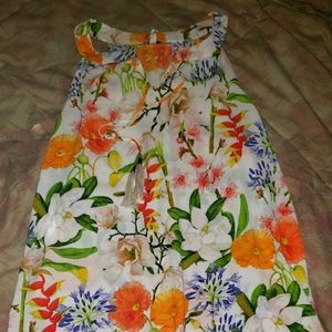 Rose & Olive Flowy, Sleeveless Blouse sz S